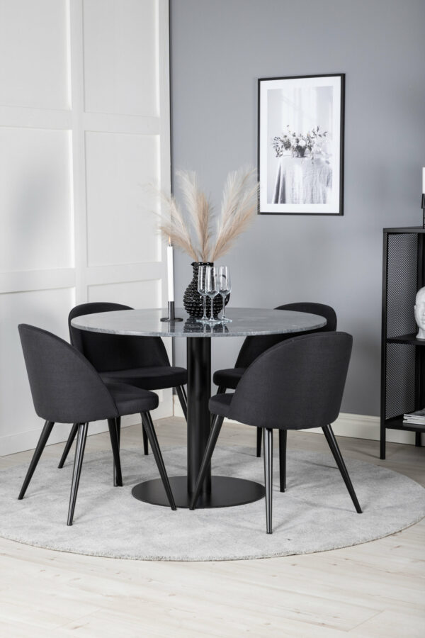 Estelle Rund Matgrupp Table: ⌀106 Chair: 57x76,5x50 - Venture Home