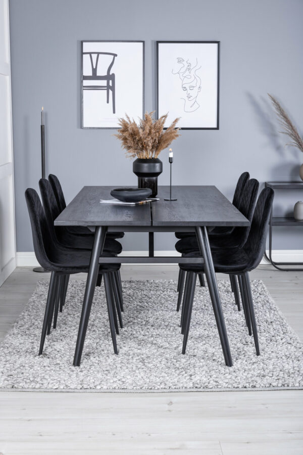 Matgrupp Sleek med stolarna Polar Table: 75x195x95 Chair: 52x86x44 - Venture Home