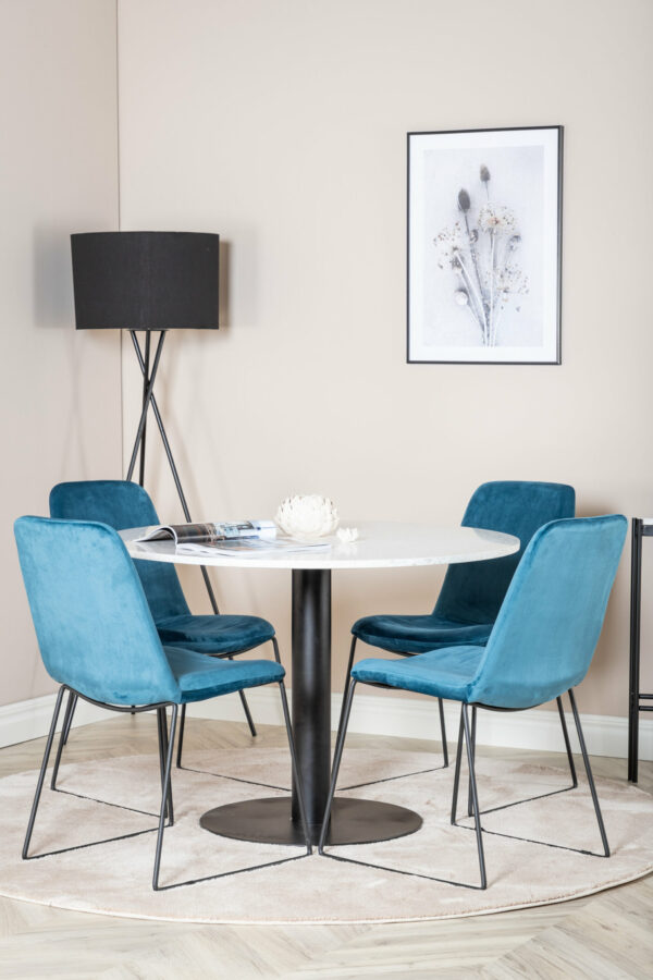 Matgrupp Razzia med stolarna Muce Table: ⌀106 Chair: 63x84x43 - Venture Home