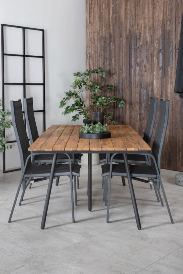 Chan Rektangulär Matgrupp Table: 74x200x100 Chair: 65x110x56,5 - Venture Home