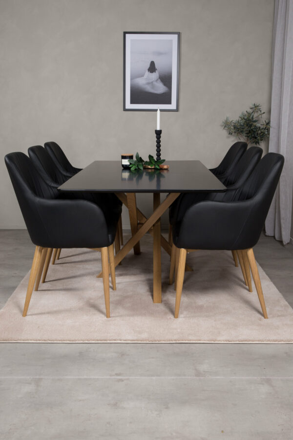 Piazza Rektangulär Matgrupp Table: 75x180x90 Chair: 62x93x57 - Venture Home