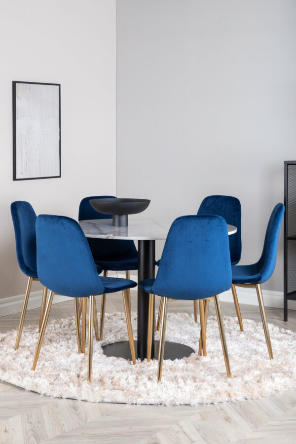 Estelle Rund Matgrupp Table: ⌀106 Chair: 52x86x44 - Venture Home
